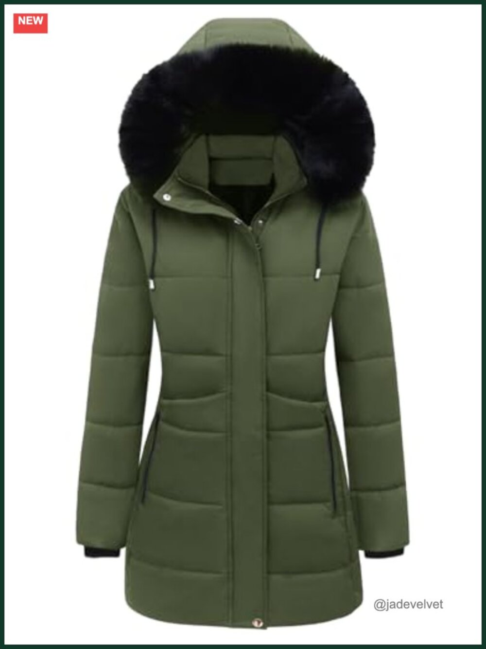 Womens Winter Warm Puffer Quilted Long Parka Jacket